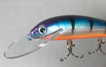 KARIKKO RÄMINÄ Wobbler 12 cm, Farbe: Seducing Blue 009, schwimmend mit Rasselkugel, von Suomen Uistin The Finnish Lure Company (Jarmo Rapala)